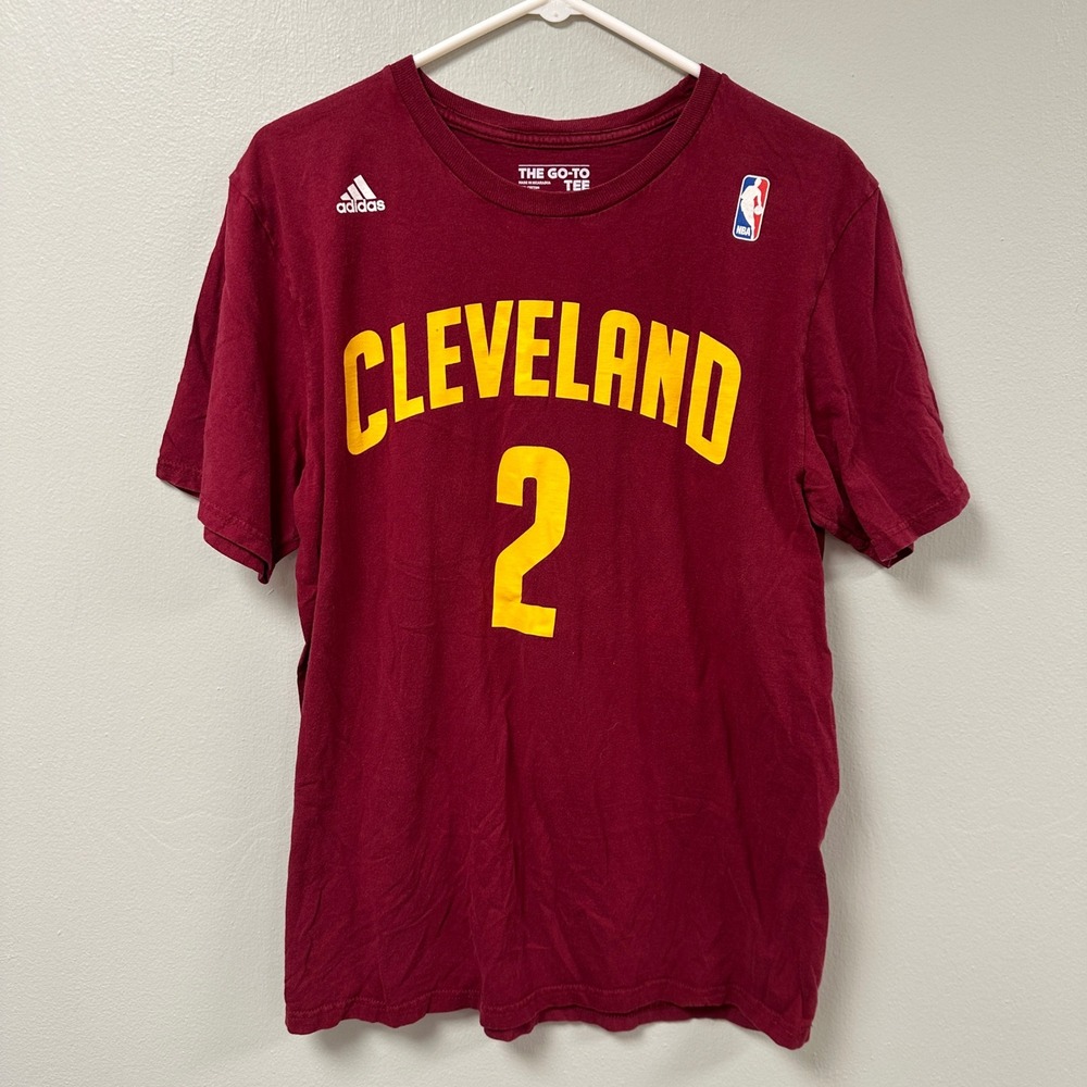 Adidas Cleveland Cavaliers Kyrie Irving 2 NBA Go-To Tee Wine Red Mens Large
